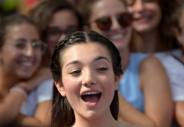 Giffoni Valle Piana, Sa, İtalya - 21 Temmuz 2018: Mariasole Pollio, Giffoni Film Festivali 2018 - üzerinde 21 Temmuz 2018 Giffoni Valle Piana, İtalya