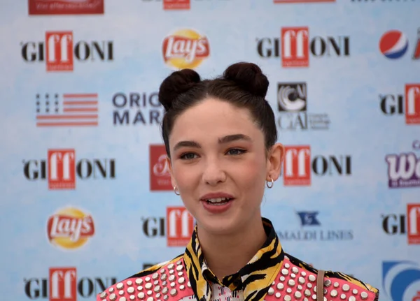 Giffoni Valle Piana, Sa, İtalya - 23 Temmuz 2018: Matilda De Angelis Giffoni, üzerinde 23 Temmuz 2018 Giffoni Valle Piana, İtalya Festivali 2018 - Film