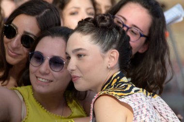 Giffoni Valle Piana, Sa, İtalya - 23 Temmuz 2018: Matilda De Angelis Giffoni, üzerinde 23 Temmuz 2018 Giffoni Valle Piana, İtalya Festivali 2018 - Film