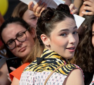 Giffoni Valle Piana, Sa, İtalya - 23 Temmuz 2018: Matilda De Angelis Giffoni, üzerinde 23 Temmuz 2018 Giffoni Valle Piana, İtalya Festivali 2018 - Film