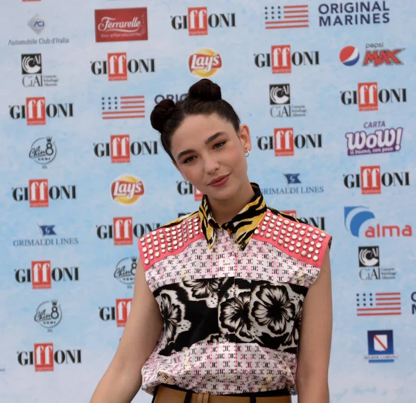 Giffoni Valle Piana Itálie Července 2018 Matylda Angelis Giffoni Filmový — Stock fotografie