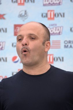 Giffoni Valle Piana, Sa, İtalya - 25 Temmuz 2018: Peppe Iodice, Giffoni Film Festivali 2018 - üzerinde 25 Temmuz 2018 Giffoni Valle Piana, İtalya 