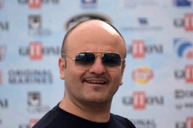 Giffoni Valle Piana, Sa, İtalya - 25 Temmuz 2018: Peppe Iodice, Giffoni Film Festivali 2018 - üzerinde 25 Temmuz 2018 Giffoni Valle Piana, İtalya 