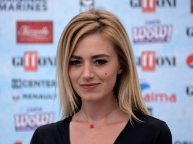 Giffoni Valle Piana, Sa, İtalya - 25 Temmuz 2018: Roberta Branchini, Giffoni Film Festivali 2018 - üzerinde 25 Temmuz 2018 Giffoni Valle Piana, İtalya 