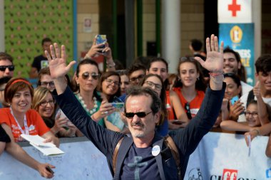 Giffoni Valle Piana, Sa, İtalya - 26 Temmuz 2018: Rocco Papaleo, Giffoni Film Festivali 2018 - üzerinde 26 Temmuz 2018 Giffoni Valle Piana, İtalya