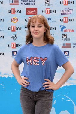 Giffoni Valle Piana, Sa, İtalya - 22 Temmuz 2018: Chiara Del Francia adlı Giffoni Film Festivali 2018 - üzerinde 22 Temmuz 2018 Giffoni Valle Piana, İtalya