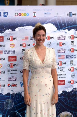 Giffoni Valle Piana, Sa, İtalya - 26 Temmuz 2018: Sarah Felberbaum, Giffoni Film Festivali 2018 - üzerinde 26 Temmuz 2018 Giffoni Valle Piana, İtalya