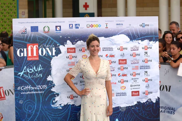 Giffoni Valle Piana Talya Temmuz 2018 Sarah Felberbaum Giffoni Film — Stok fotoğraf