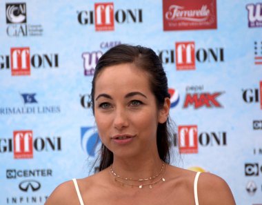 Giffoni Valle Piana, Sa, İtalya - 23 Temmuz 2018: Tess Masazza, Giffoni Film Festivali 2018 - üzerinde 23 Temmuz 2018 Giffoni Valle Piana, İtalya 