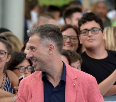 Giffoni Valle Piana, Sa, İtalya - 21 Temmuz 2018: Trio Medusa adlı Giffoni Film Festivali 2018 - üzerinde 21 Temmuz 2018 Giffoni Valle Piana, İtalya