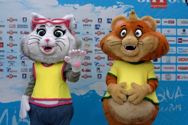 Giffoni Valle Piana, Sa, İtalya - 22 Temmuz 2018: Tv dizisi 44 Gatti, Giffoni Film Festivali 2018 - üzerinde 22 Temmuz 2018 Giffoni Valle Piana, İtalya 