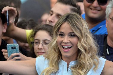 Giffoni Valle Piana, Sa, İtalya - 27 Temmuz 2018: Diletta Leotta, Giffoni Film Festivali 2018 - üzerinde 27 Temmuz 2018 Giffoni Valle Piana, İtalya