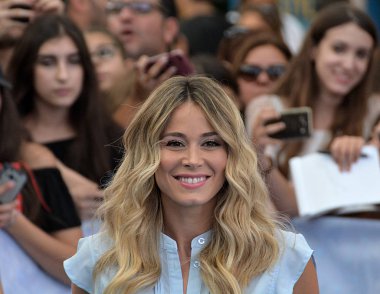 Giffoni Valle Piana, Sa, İtalya - 27 Temmuz 2018: Diletta Leotta, Giffoni Film Festivali 2018 - üzerinde 27 Temmuz 2018 Giffoni Valle Piana, İtalya