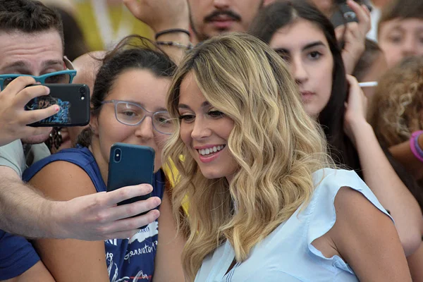 Giffoni Valle Piana, Sa, İtalya - 27 Temmuz 2018: Diletta Leotta, Giffoni Film Festivali 2018 - üzerinde 27 Temmuz 2018 Giffoni Valle Piana, İtalya