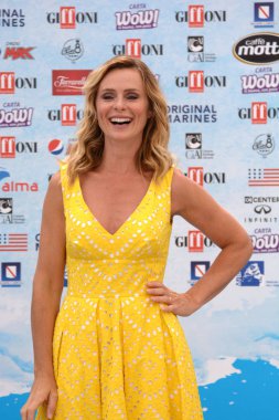 Giffoni Valle Piana, Sa, İtalya - 24 Temmuz 2018: Serena Autieri, Giffoni Film Festivali 2018 - üzerinde 24 Temmuz 2018 Giffoni Valle Piana, İtalya