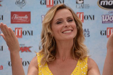 Giffoni Valle Piana, Sa, İtalya - 24 Temmuz 2018: Serena Autieri, Giffoni Film Festivali 2018 - üzerinde 24 Temmuz 2018 Giffoni Valle Piana, İtalya