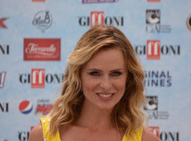 Giffoni Valle Piana, Sa, İtalya - 24 Temmuz 2018: Serena Autieri, Giffoni Film Festivali 2018 - üzerinde 24 Temmuz 2018 Giffoni Valle Piana, İtalya