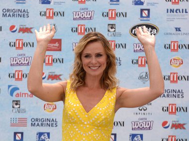 Giffoni Valle Piana, Sa, İtalya - 24 Temmuz 2018: Serena Autieri, Giffoni Film Festivali 2018 - üzerinde 24 Temmuz 2018 Giffoni Valle Piana, İtalya