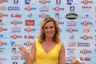 Giffoni Valle Piana, Sa, İtalya - 24 Temmuz 2018: Serena Autieri, Giffoni Film Festivali 2018 - üzerinde 24 Temmuz 2018 Giffoni Valle Piana, İtalya