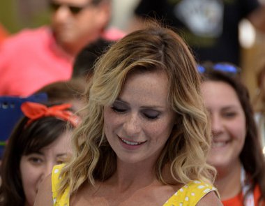 Giffoni Valle Piana, Sa, İtalya - 24 Temmuz 2018: Serena Autieri, Giffoni Film Festivali 2018 - üzerinde 24 Temmuz 2018 Giffoni Valle Piana, İtalya