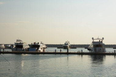 Marina D 'Arechi Limanı, Salerno, İtalya.
