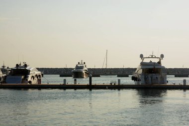 Marina D 'Arechi Limanı, Salerno, İtalya.