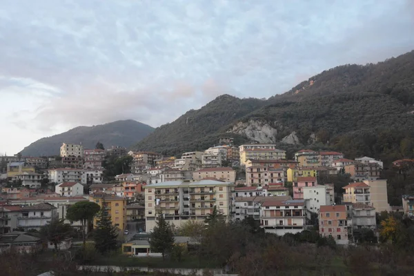 Kentsel Peyzaj Montecorvino Rovella Talya — Stok fotoğraf