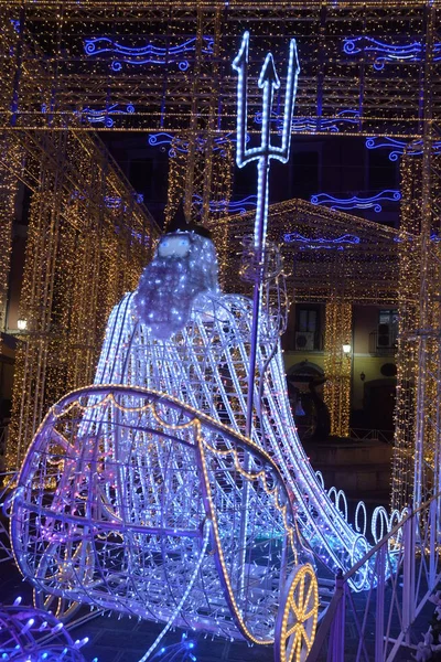 Італія Люсі Artista Різдвяні Вогні Показати Грудні Салерно 2018 — стокове фото