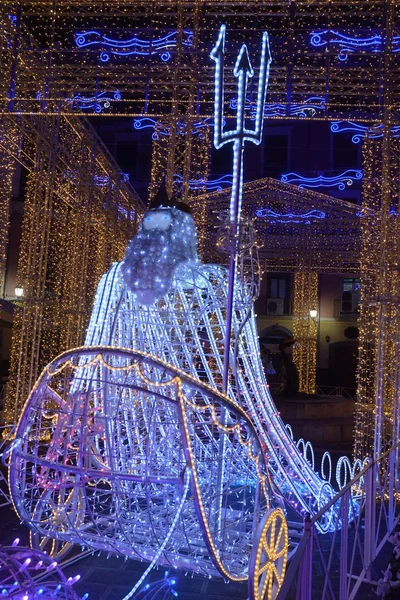 Itália Luci Artista Show Das Luzes Natal Salerno Dezembro 2018 — Fotografia de Stock