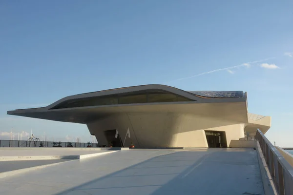 Vista Nueva Estación Marítima Salerno Italia Terminal Por Zaha Hadid —  Fotos de Stock