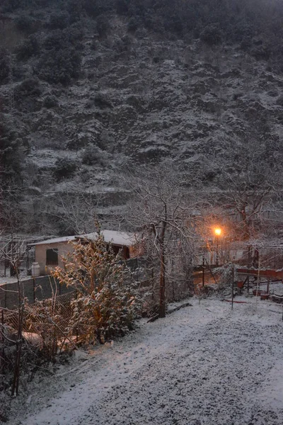 Paisaje Nevado Invierno Campania Sur Italia Enero 2019 — Foto de Stock