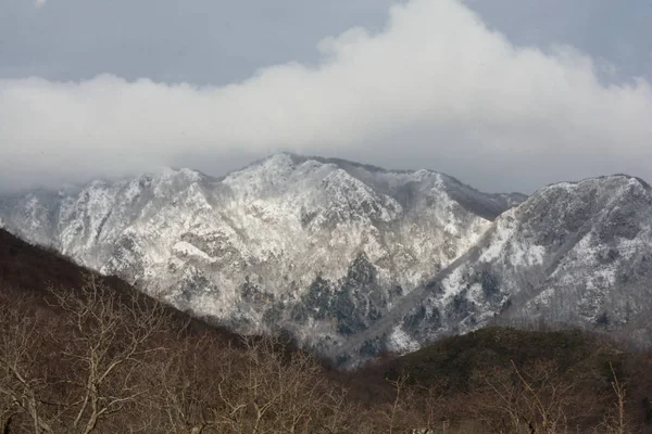 Paysage Montagne Neige Campanie Italie Sud Janvier 2019 — Photo