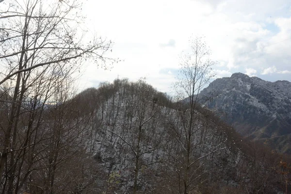 Schneeberglandschaft Kampanien Süditalien Januar 2019 — Stockfoto