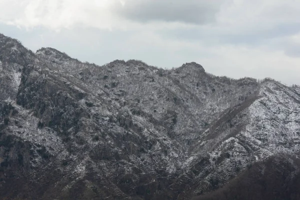 Paesaggio Montano Innevato Campania Gennaio 2019 — Foto Stock