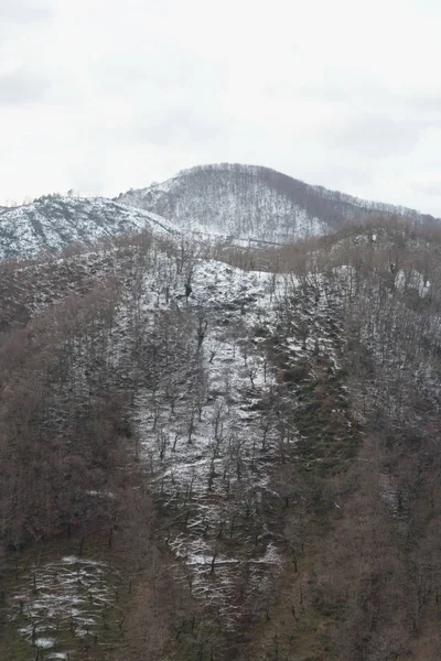 Sneeuw Berglandschap Campanië Calabrië Januari 2019 — Stockfoto
