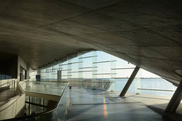 Vista Interior Nueva Estación Marítima Salerno Italia Terminal Por Zaha —  Fotos de Stock