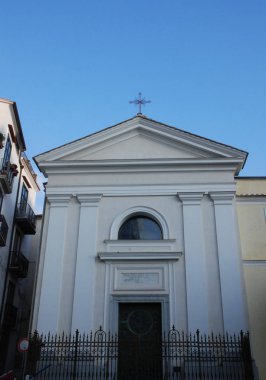 İtalya: Görünüm Salerno, Şubat 2019 yılında Saint Lucy De Judaica kilisesinin.