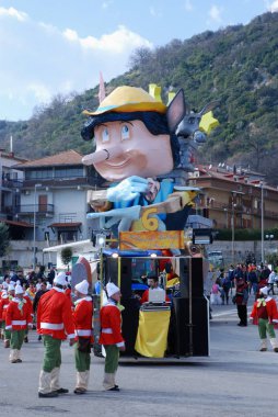 İtalya: Giffoni Valle Piana, 3 Mart 2019 yılında karnaval.