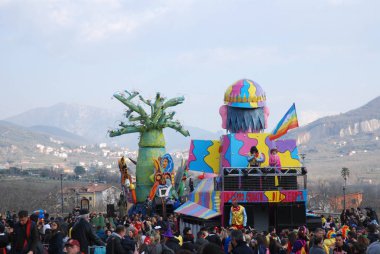 İtalya: Giffoni Valle Piana, 3 Mart 2019 yılında karnaval.
