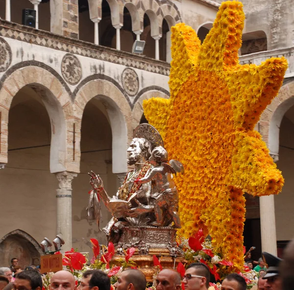 Italien Saint Matteo Religiös Procession Salerno September 2014 — Stockfoto