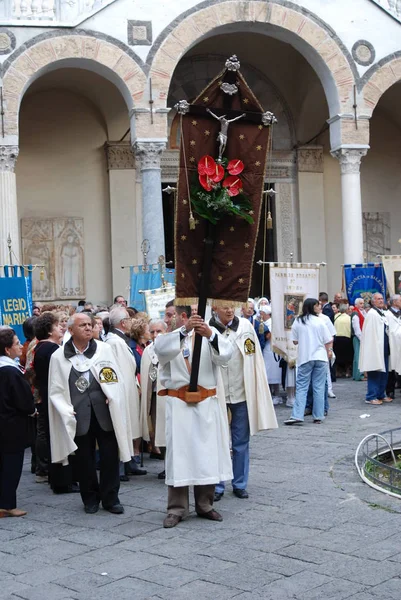 Italië Saint Matteo Religieuze Processie Salerno September 2008 — Stockfoto