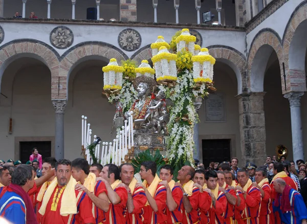 Italië Saint Matteo Religieuze Processie Salerno September 2008 — Stockfoto