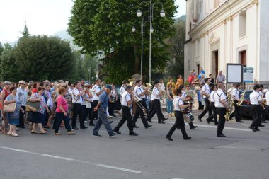 İtalya : Giffoni Valle Piana'daki Saint Antonio Dini Alayı, 16 Haziran 2019.
