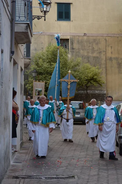 Italien Religiöse Prozession Des Heiligen Antonio Giffoni Valle Piana Juni — Stockfoto