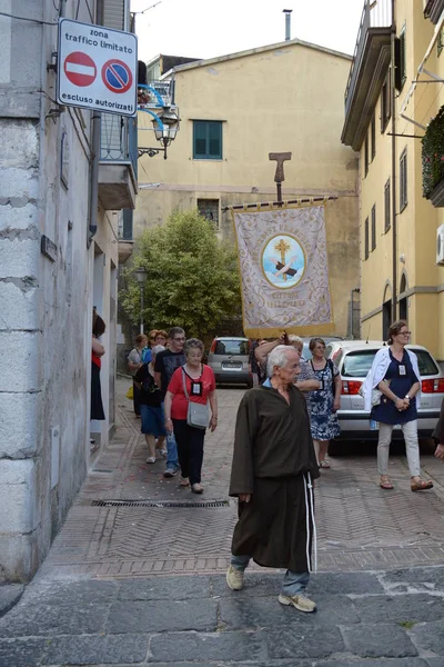 Italië Heilige Antonio Religieuze Processie Giffoni Valle Piana Juni 2019 — Stockfoto
