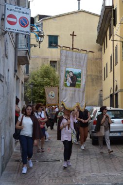 İtalya : Giffoni Valle Piana'daki Saint Antonio Dini Alayı, 16 Haziran 2019.