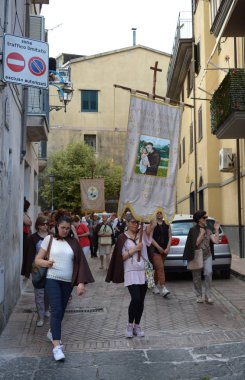 İtalya : Giffoni Valle Piana'daki Saint Antonio Dini Alayı, 16 Haziran 2019.