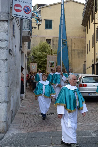 Itálie Svatý Antonio Náboženské Procesí Giffoni Valle Piana Června 2019 — Stock fotografie