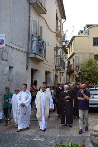 Italië Heilige Antonio Religieuze Processie Giffoni Valle Piana Juni 2019 — Stockfoto