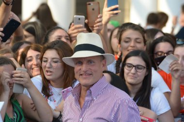Giffoni Valle Piana, Sa, İtalya - 20 Temmuz 2019 : Woody Harrelson Giffoni Film Festivali'nde 2019 - 20 Temmuz 2019'da Giffoni Valle Piana, İtalya.